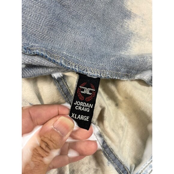 Jordan Craig Legacy Edition Mens Acid Wash distressed street Denim Jacket XL - Picture 14 of 15